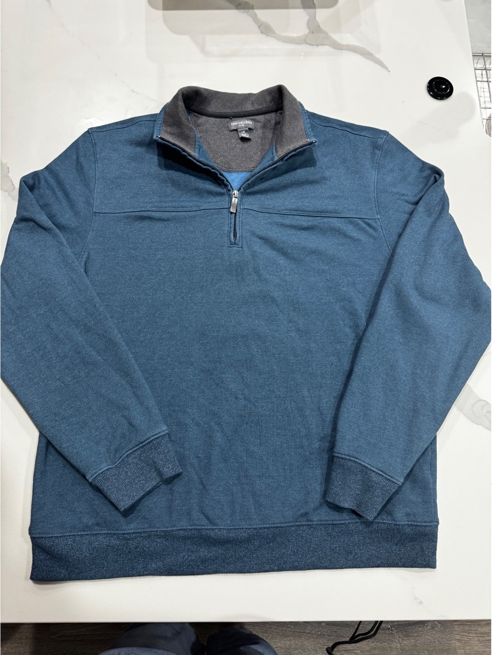 Mens Van Heusen Flex Men's Large Quarter-Zip Pullover